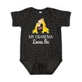 thumbnail image 1 of Inktastic Grandma Loves Me Girls Giraffe Granddaughter Girls Baby Bodysuit, 1 of 5