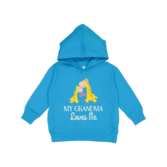 Inktastic Grandma Loves Me Girls Giraffe Granddaughter Toddler Hoodie