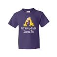 thumbnail image 1 of Inktastic Grandma Loves Me Girls Giraffe Granddaughter Youth T-Shirt, 1 of 5