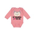 thumbnail image 1 of Inktastic Grandma Loves Me Girls Long Sleeve Baby Bodysuit, 1 of 5
