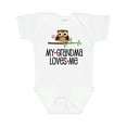thumbnail image 1 of Inktastic Grandma Loves Me Girls Owl Girls Baby Bodysuit, 1 of 5