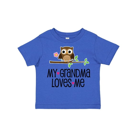 Inktastic Grandma Loves Me Girls Owl Girls Toddler T-Shirt