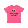 thumbnail image 1 of Inktastic Grandma Loves Me Girls Owl Youth T-Shirt, 1 of 5