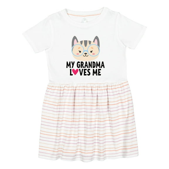 Inktastic Grandma Loves Me Girls Toddler Dress