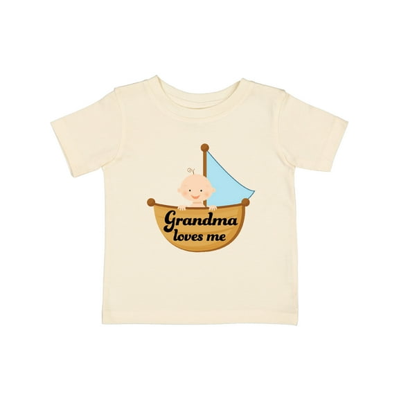 Inktastic Grandma Loves Me Grandchild Boys Baby T-Shirt