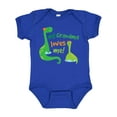 thumbnail image 1 of Inktastic Grandma Loves Me Grandchild Dinosaur Boys Baby Bodysuit, 1 of 5