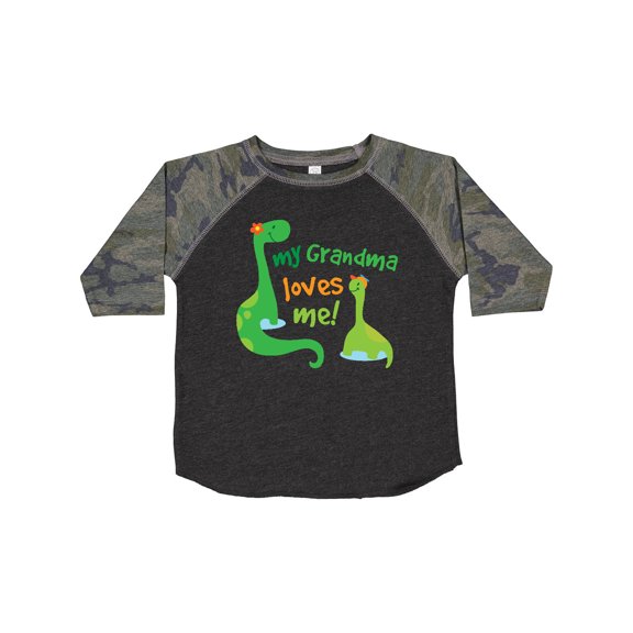 Inktastic Grandma Loves Me Grandchild Dinosaur Boys Toddler T-Shirt