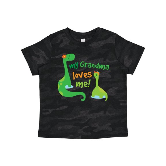 Inktastic Grandma Loves Me Grandchild Dinosaur Boys Toddler T-Shirt