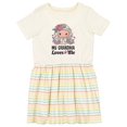 thumbnail image 1 of Inktastic Grandma Loves Me Granddaughter Angel Girls Toddler Dress, 1 of 5