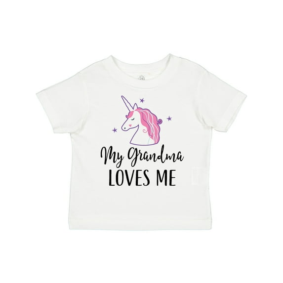 Inktastic Grandma Loves Me Unicorn Girls Girls Toddler T-Shirt