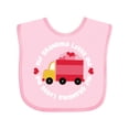 thumbnail image 1 of Inktastic Grandma Loves Me Valentine Truck Kids Boys or Girls Baby Bib, 1 of 4