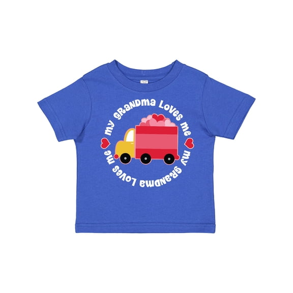 Inktastic Grandma Loves Me Valentine Truck Kids Boys or Girls Toddler T-Shirt