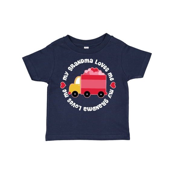 Inktastic Grandma Loves Me Valentine Truck Kids Boys or Girls Toddler T-Shirt