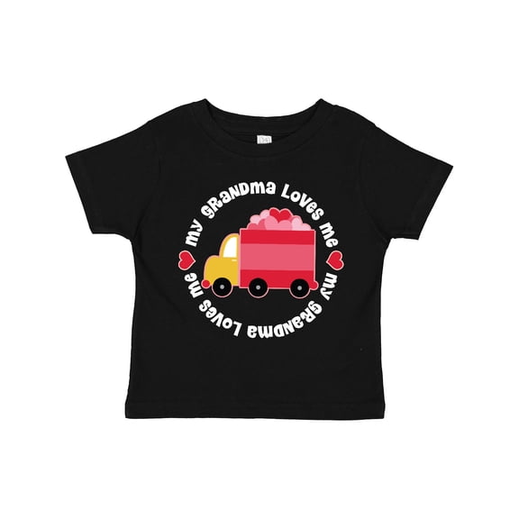 Inktastic Grandma Loves Me Valentine Truck Kids Boys or Girls Toddler T-Shirt