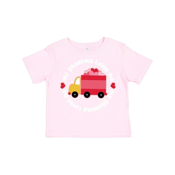Inktastic Grandma Loves Me Valentine Truck Kids Boys or Girls Toddler T-Shirt