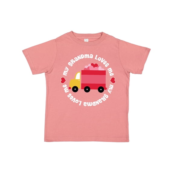 Inktastic Grandma Loves Me Valentine Truck Kids Boys or Girls Toddler T-Shirt