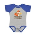 thumbnail image 1 of Inktastic Grandma Loves Me Woodland Fox Boys or Girls Baby Bodysuit, 1 of 5