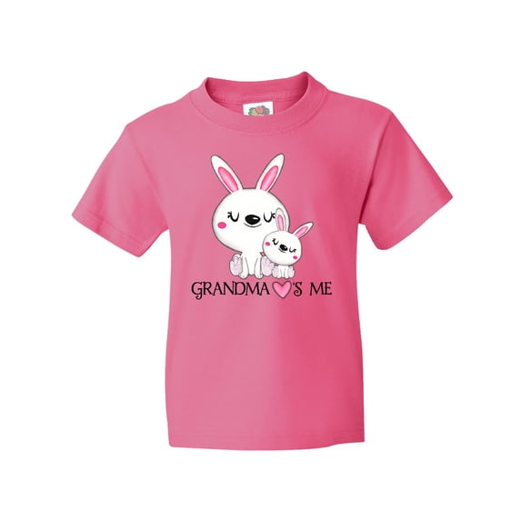 Inktastic Grandma Loves Me- bunny family Youth T-Shirt