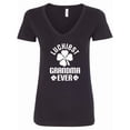 thumbnail image 1 of Inktastic Grandma Luckiest Ever Irish St Patricks Women's V-Neck T-Shirt, 1 of 5