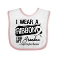 thumbnail image 1 of Inktastic Grandma Lung Cancer Ribbon Boys or Girls Baby Bib, 1 of 4