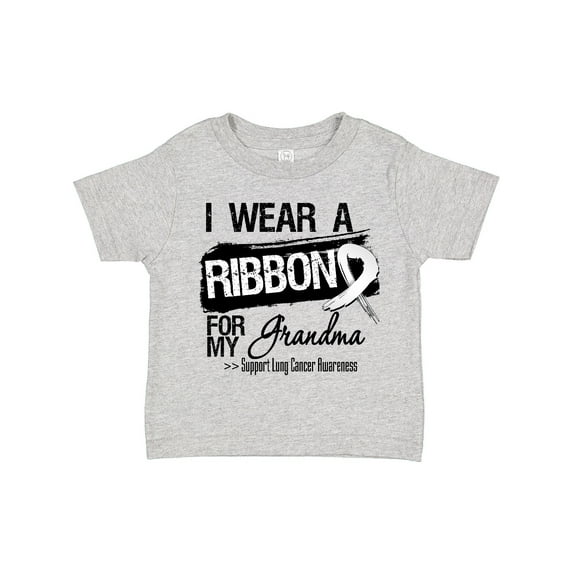 Inktastic Grandma Lung Cancer Ribbon Boys or Girls Toddler T-Shirt