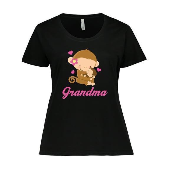 Inktastic Grandma Monkeys Women's Plus Size T-Shirt