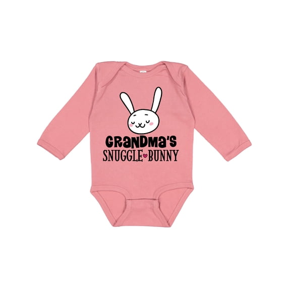 Inktastic Grandma Snuggle Bunny Easter Boys or Girls Long Sleeve Baby Bodysuit