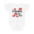 thumbnail image 1 of Inktastic Grandma Was Here Red Kisses Boys or Girls Baby Bodysuit, 1 of 5