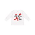 thumbnail image 1 of Inktastic Grandma Was Here Red Kisses Boys or Girls Long Sleeve Toddler T-Shirt, 1 of 5