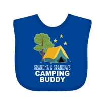 Inktastic Grandma and Grandpa Camping Buddy Boys or Girls Baby Bib