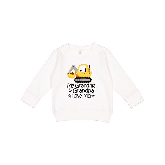 Inktastic Grandma and Grandpa Love Me Boys Truck Toddler Sweatshirt