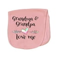 thumbnail image 1 of Inktastic Grandma and Grandpa Love Me Heart Grandchild Baby Burp Cloth, 1 of 3