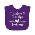 thumbnail image 1 of Inktastic Grandma and Grandpa Love Me- Heart Grandchild Boys or Girls Baby Bib, 1 of 4