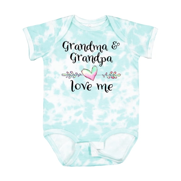 Inktastic Grandma and Grandpa Love Me Heart Grandchild Boys or Girls Baby Bodysuit