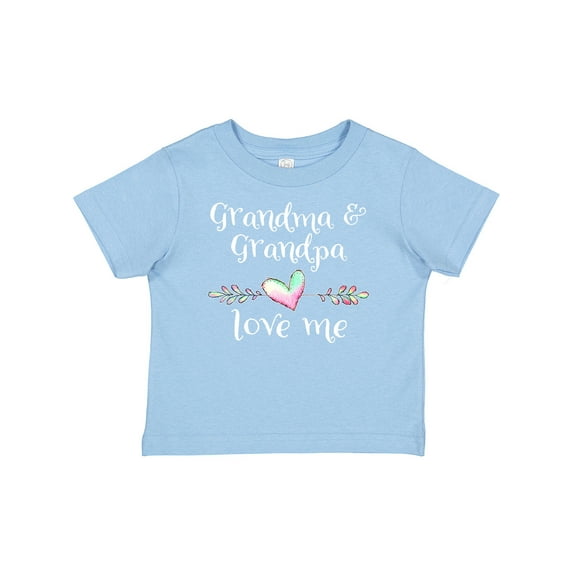 Inktastic Grandma and Grandpa Love Me Heart Grandchild Boys or Girls Baby T-Shirt