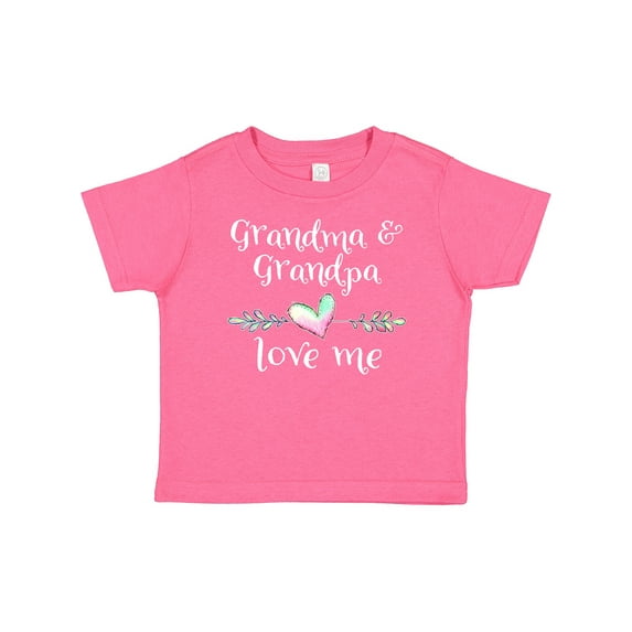 Inktastic Grandma and Grandpa Love Me Heart Grandchild Boys or Girls Baby T-Shirt
