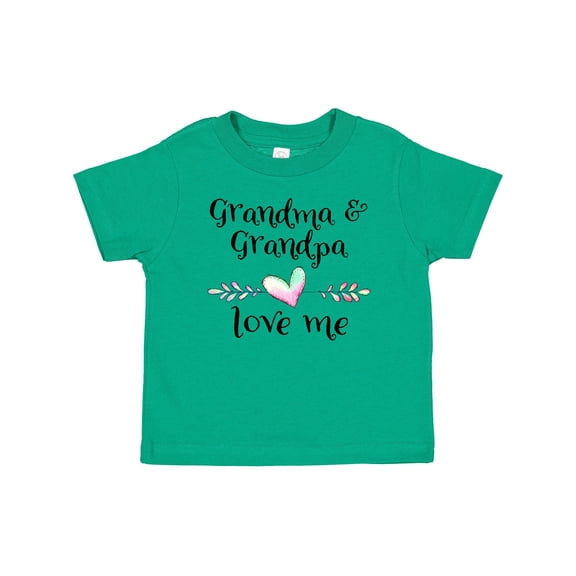 Inktastic Grandma and Grandpa Love Me Heart Grandchild Boys or Girls Baby T-Shirt