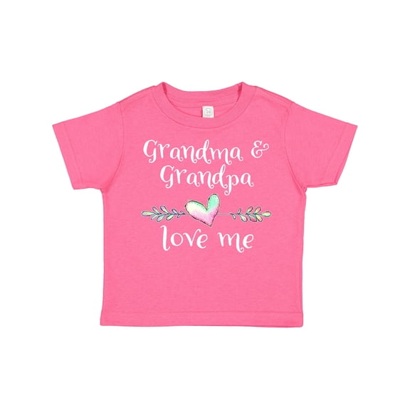 Inktastic Grandma and Grandpa Love Me- Heart Grandchild Boys or Girls Toddler T-Shirt