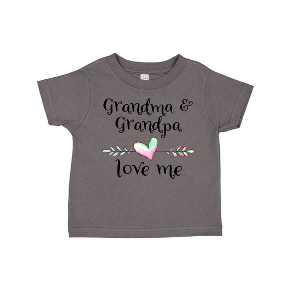 Inktastic Grandma and Grandpa Love Me Heart Grandchild Boys or Girls Toddler T-Shirt