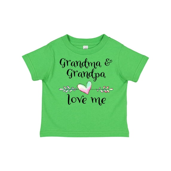 Inktastic Grandma and Grandpa Love Me Heart Grandchild Boys or Girls Toddler T-Shirt