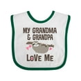 thumbnail image 1 of Inktastic Grandma and Grandpa Love Me Sloth Girls Baby Bib, 1 of 4