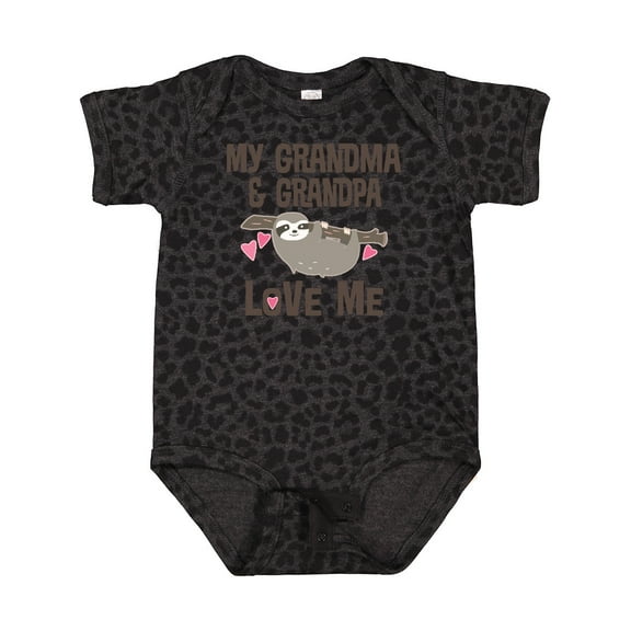 Inktastic Grandma and Grandpa Love Me Sloth Girls Baby Bodysuit
