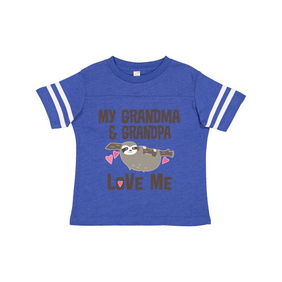 Inktastic Grandma and Grandpa Love Me Sloth Girls Toddler T-Shirt