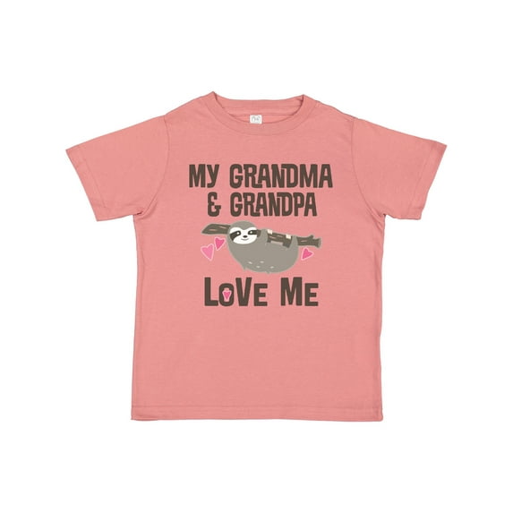 Inktastic Grandma and Grandpa Love Me Sloth Girls Toddler T-Shirt