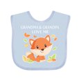 thumbnail image 1 of Inktastic Grandma and Grandpa Love Me- little fox Boys or Girls Baby Bib, 1 of 4