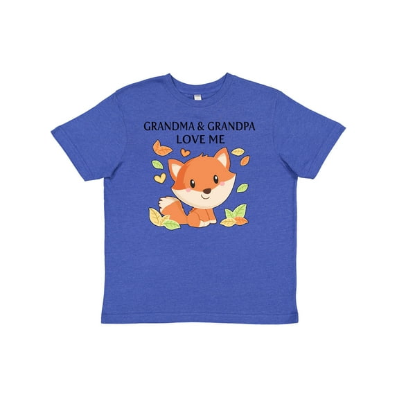 Inktastic Grandma and Grandpa Love Me- little fox Youth T-Shirt