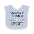 thumbnail image 1 of Inktastic Grandma and Grandpas Favorite Heart Grandchild Boys or Girls Baby Bib, 1 of 4