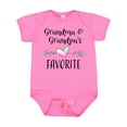 thumbnail image 1 of Inktastic Grandma and Grandpas Favorite Heart Grandchild Boys or Girls Baby Bodysuit, 1 of 5