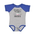 thumbnail image 1 of Inktastic Grandma and Grandpas Favorite Heart Grandchild Boys or Girls Baby Bodysuit, 1 of 5