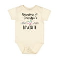 thumbnail image 1 of Inktastic Grandma and Grandpas Favorite Heart Grandchild Boys or Girls Baby Bodysuit, 1 of 5